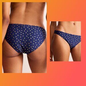 New! BODEN 8 Navy Blue Swim Bottoms w/Gold Polka Dots Spotty Legacy Collection